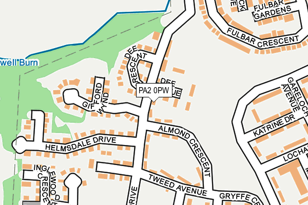 PA2 0PW map - OS OpenMap – Local (Ordnance Survey)