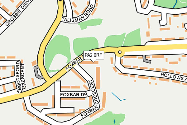 PA2 0RF map - OS OpenMap – Local (Ordnance Survey)