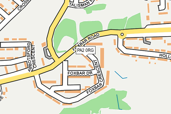 PA2 0RG map - OS OpenMap – Local (Ordnance Survey)