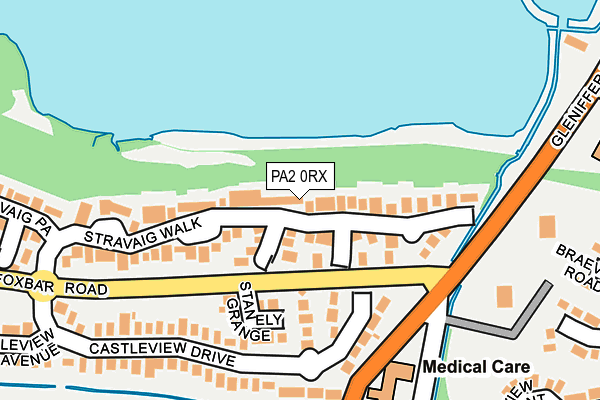 PA2 0RX map - OS OpenMap – Local (Ordnance Survey)