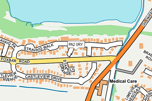 PA2 0RY map - OS OpenMap – Local (Ordnance Survey)