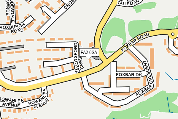 PA2 0SA map - OS OpenMap – Local (Ordnance Survey)