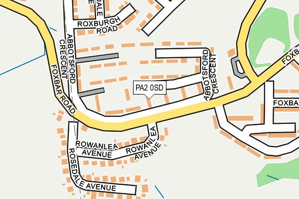 PA2 0SD map - OS OpenMap – Local (Ordnance Survey)