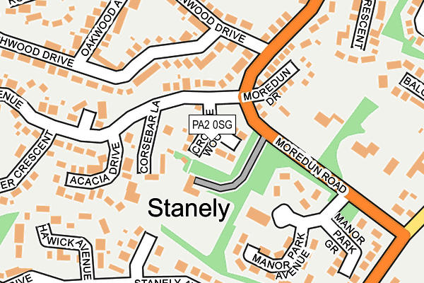 PA2 0SG map - OS OpenMap – Local (Ordnance Survey)