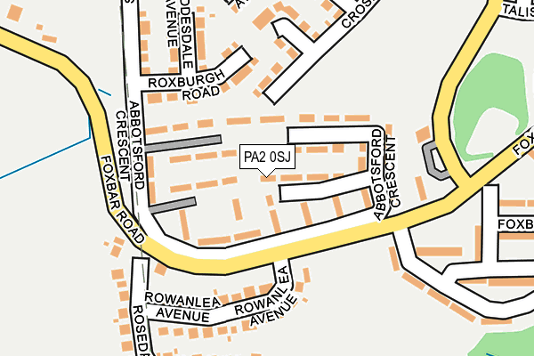 PA2 0SJ map - OS OpenMap – Local (Ordnance Survey)