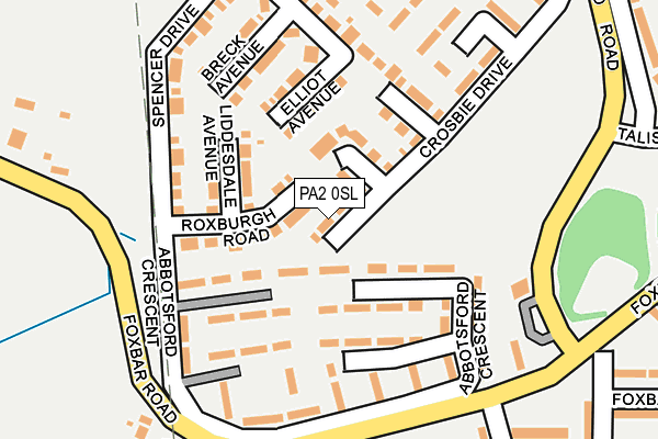 PA2 0SL map - OS OpenMap – Local (Ordnance Survey)