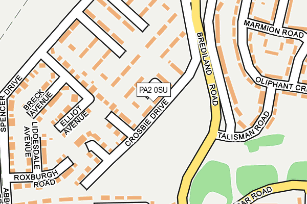 PA2 0SU map - OS OpenMap – Local (Ordnance Survey)
