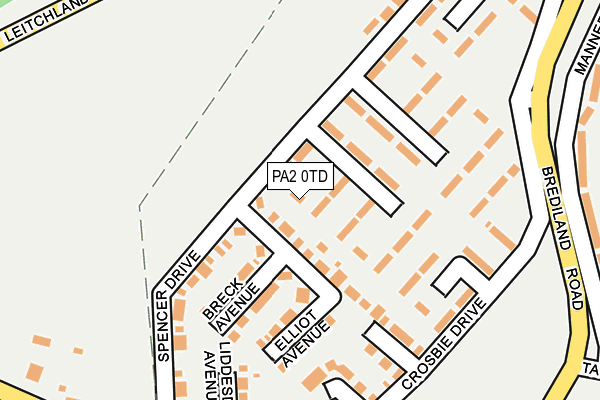 PA2 0TD map - OS OpenMap – Local (Ordnance Survey)
