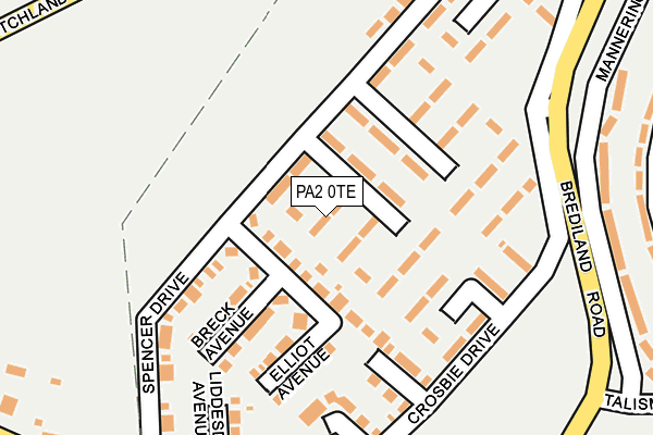 PA2 0TE map - OS OpenMap – Local (Ordnance Survey)