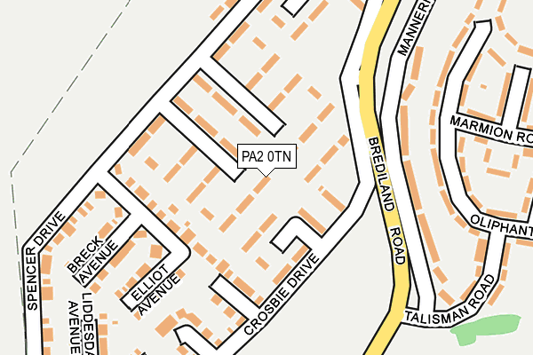 PA2 0TN map - OS OpenMap – Local (Ordnance Survey)