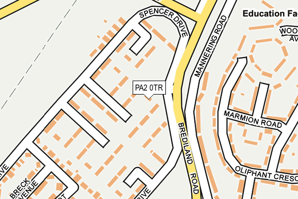 PA2 0TR map - OS OpenMap – Local (Ordnance Survey)