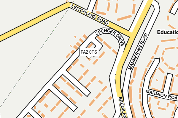 PA2 0TS map - OS OpenMap – Local (Ordnance Survey)