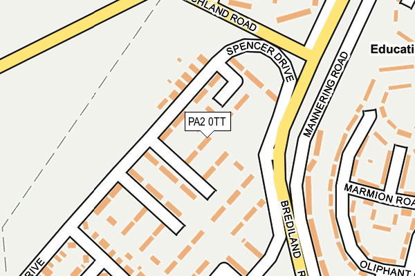 PA2 0TT map - OS OpenMap – Local (Ordnance Survey)