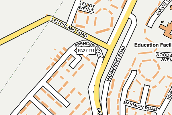 PA2 0TU map - OS OpenMap – Local (Ordnance Survey)