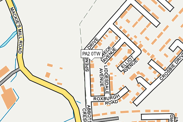 PA2 0TW map - OS OpenMap – Local (Ordnance Survey)