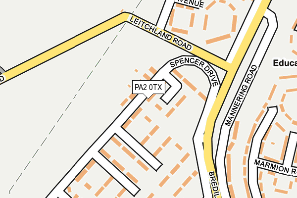 PA2 0TX map - OS OpenMap – Local (Ordnance Survey)