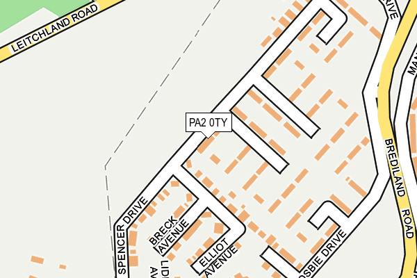 PA2 0TY map - OS OpenMap – Local (Ordnance Survey)