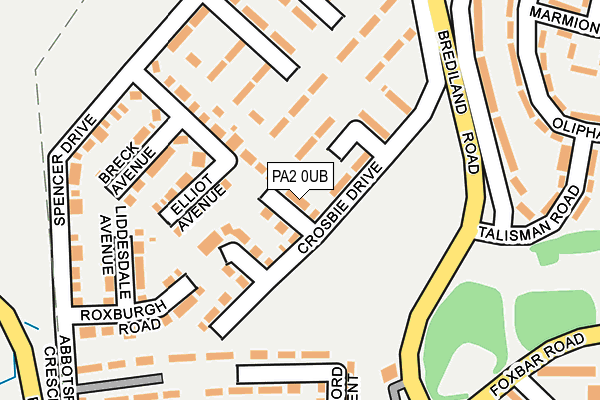 PA2 0UB map - OS OpenMap – Local (Ordnance Survey)
