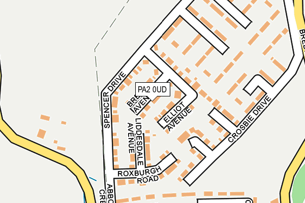 PA2 0UD map - OS OpenMap – Local (Ordnance Survey)