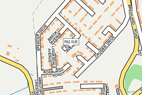 PA2 0UE map - OS OpenMap – Local (Ordnance Survey)