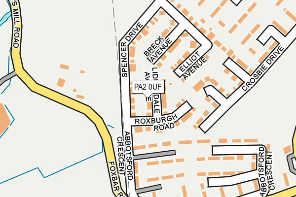 PA2 0UF map - OS OpenMap – Local (Ordnance Survey)