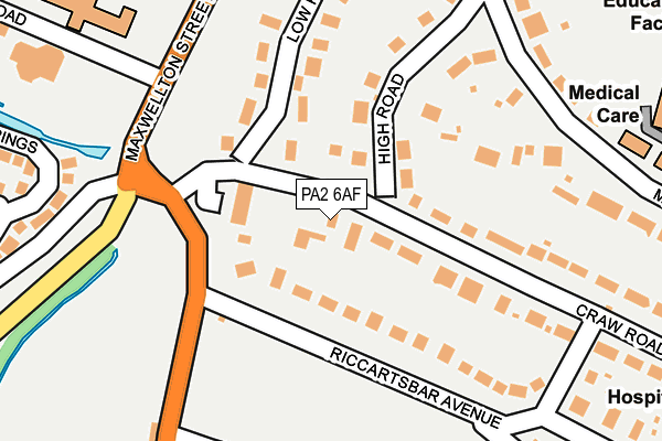 PA2 6AF map - OS OpenMap – Local (Ordnance Survey)