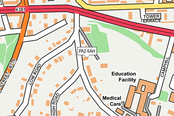 PA2 6AH map - OS OpenMap – Local (Ordnance Survey)