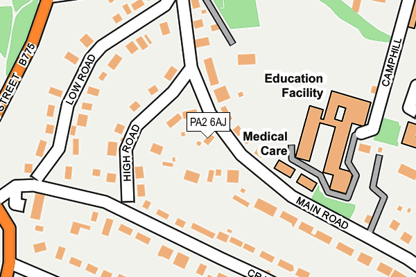 PA2 6AJ map - OS OpenMap – Local (Ordnance Survey)