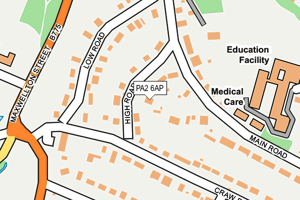 PA2 6AP map - OS OpenMap – Local (Ordnance Survey)