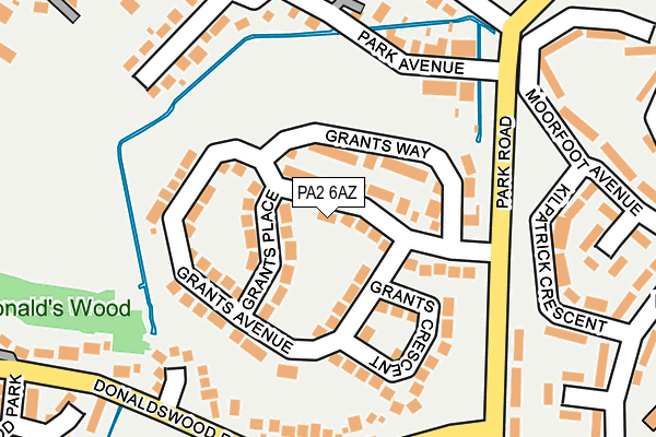 PA2 6AZ map - OS OpenMap – Local (Ordnance Survey)
