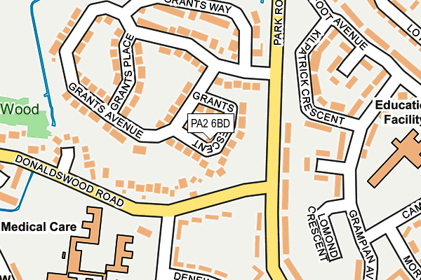 PA2 6BD map - OS OpenMap – Local (Ordnance Survey)