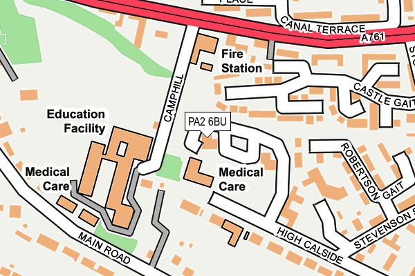 PA2 6BU map - OS OpenMap – Local (Ordnance Survey)
