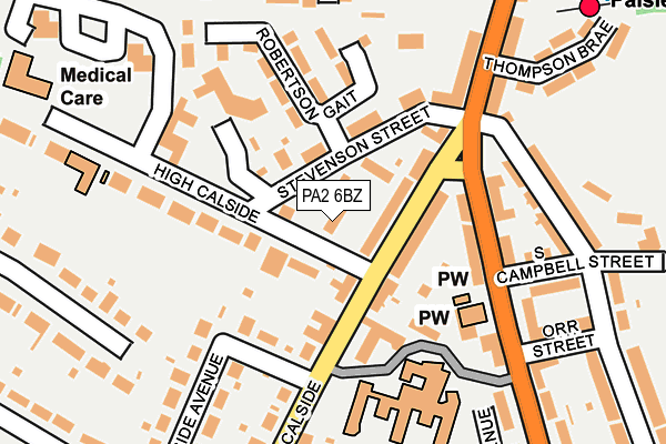 PA2 6BZ map - OS OpenMap – Local (Ordnance Survey)
