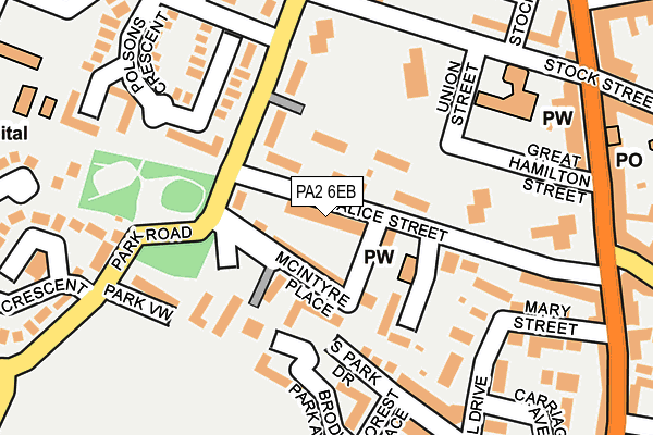 PA2 6EB map - OS OpenMap – Local (Ordnance Survey)