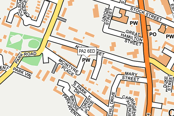 PA2 6ED map - OS OpenMap – Local (Ordnance Survey)