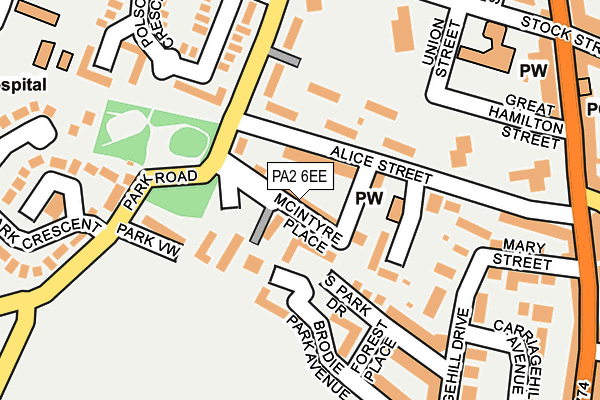 PA2 6EE map - OS OpenMap – Local (Ordnance Survey)