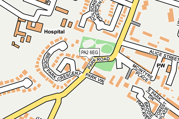 PA2 6EG map - OS OpenMap – Local (Ordnance Survey)
