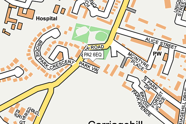 PA2 6EQ map - OS OpenMap – Local (Ordnance Survey)