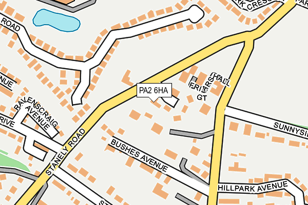 PA2 6HA map - OS OpenMap – Local (Ordnance Survey)