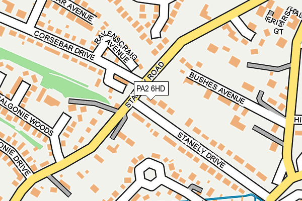 PA2 6HD map - OS OpenMap – Local (Ordnance Survey)