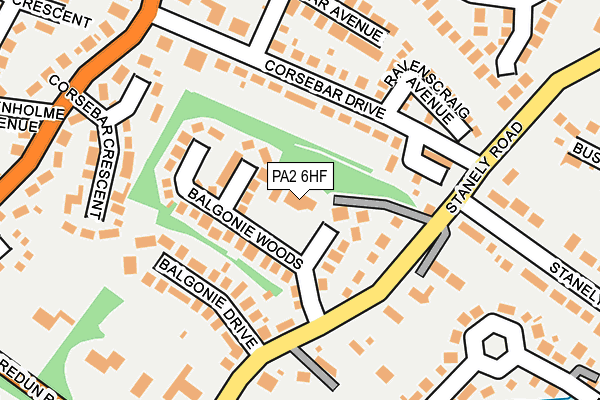 PA2 6HF map - OS OpenMap – Local (Ordnance Survey)