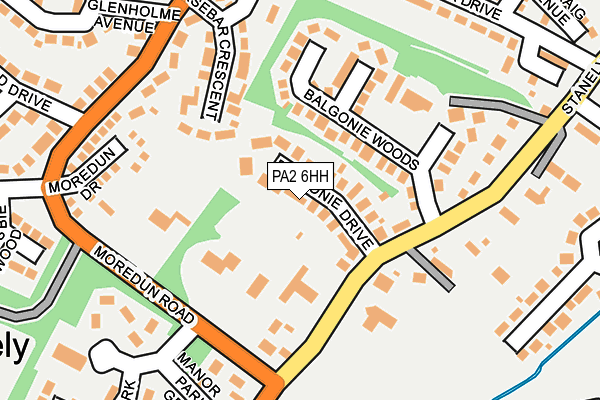 PA2 6HH map - OS OpenMap – Local (Ordnance Survey)
