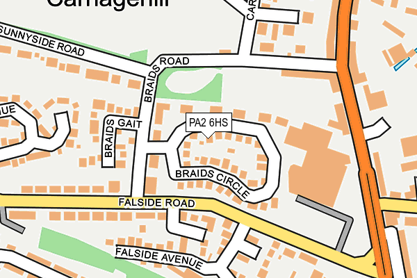 PA2 6HS map - OS OpenMap – Local (Ordnance Survey)