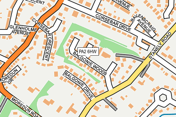 PA2 6HW map - OS OpenMap – Local (Ordnance Survey)