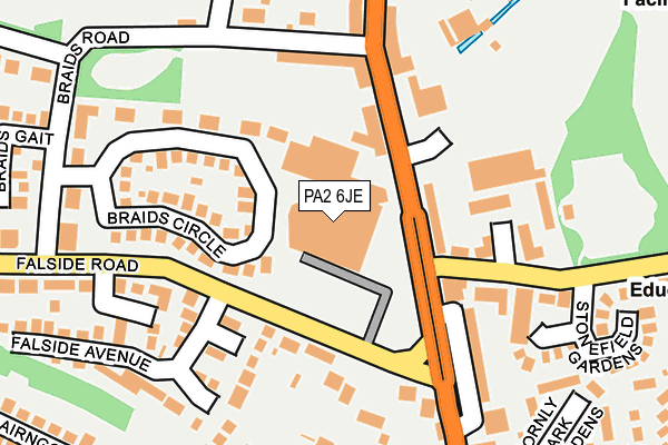 PA2 6JE map - OS OpenMap – Local (Ordnance Survey)