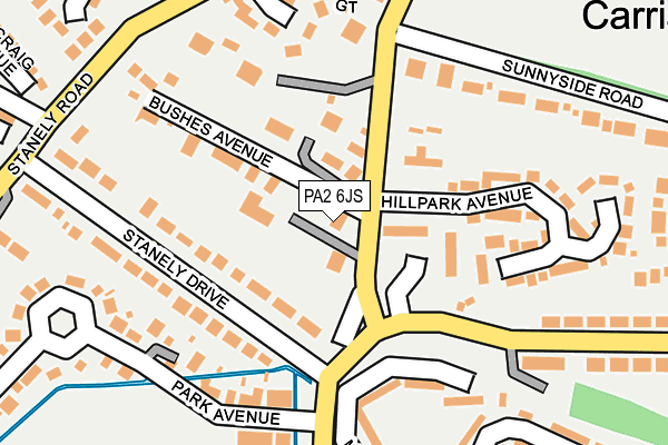 PA2 6JS map - OS OpenMap – Local (Ordnance Survey)