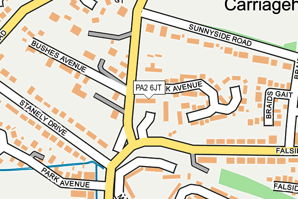 PA2 6JT map - OS OpenMap – Local (Ordnance Survey)