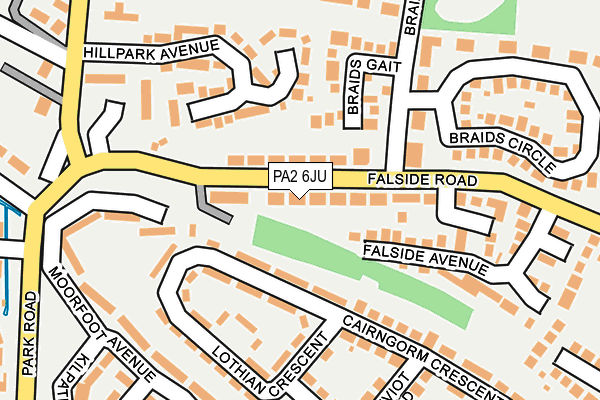 PA2 6JU map - OS OpenMap – Local (Ordnance Survey)