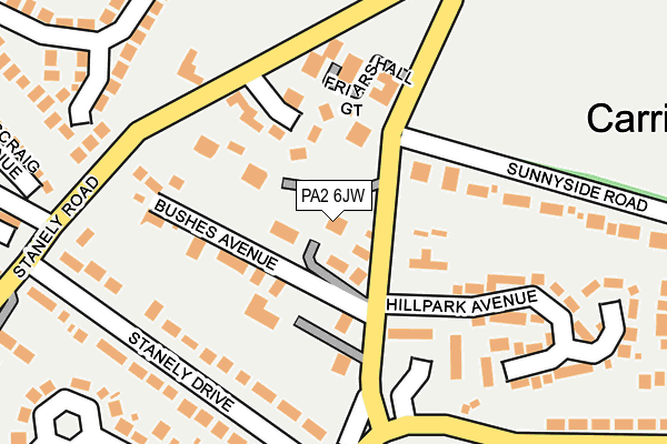 PA2 6JW map - OS OpenMap – Local (Ordnance Survey)