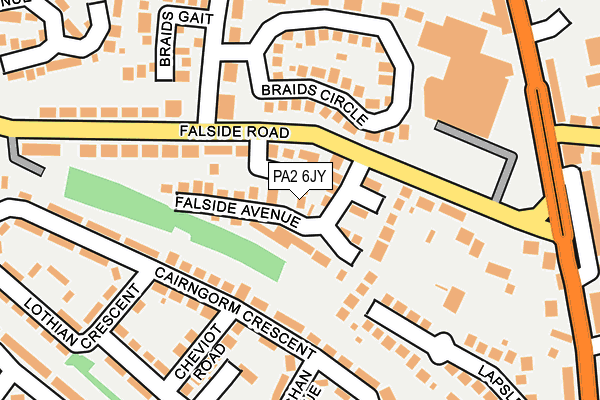PA2 6JY map - OS OpenMap – Local (Ordnance Survey)